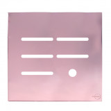 Placa p/ 5 Interruptores + Furo 4x4 - Novara Glass Ouro Rose